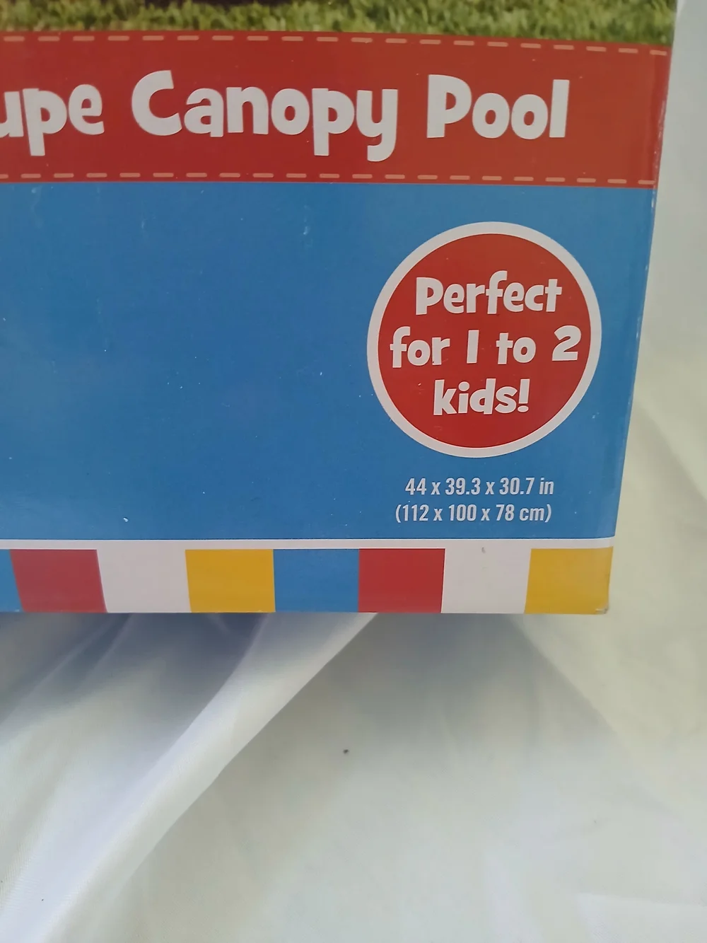 Little Tikes Cozy Coupe Canopy Inflatable Pool w/ Sunshade 35 Gal 44x39.3in
